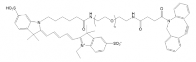 ɹȾCy5-PEG-DBCO/Ҷ-h(hun)Ȳl(f)l(f)䲨LEx/Em(nm) 655/678