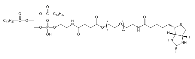DMPE-PEG-BiotinDMPE-Ҷ-1,2-DIMYRISTOYL-SN-GLYCERO-3-PHOSPHOETHANOLAMINE-PEG-Biotin