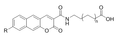 ɹ㶹-Coumarin-NHS/N3/MAL/NH2ȻԻF(tun){(ln)ɫɹȾϣL(zhng)ɶƣ